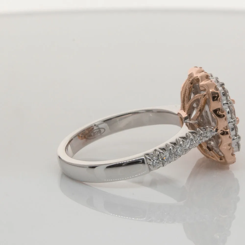 18ct White & Rose Gold .20ct Pink Diamond Ring