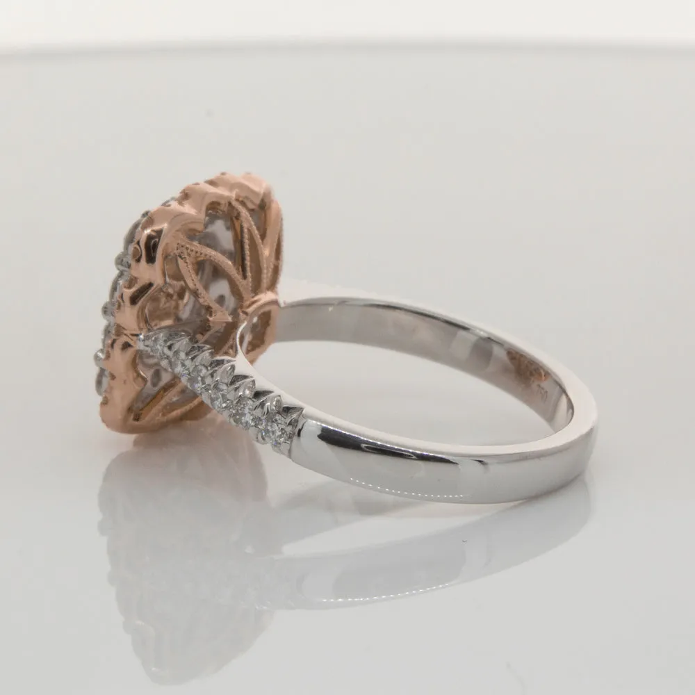 18ct White & Rose Gold .20ct Pink Diamond Ring