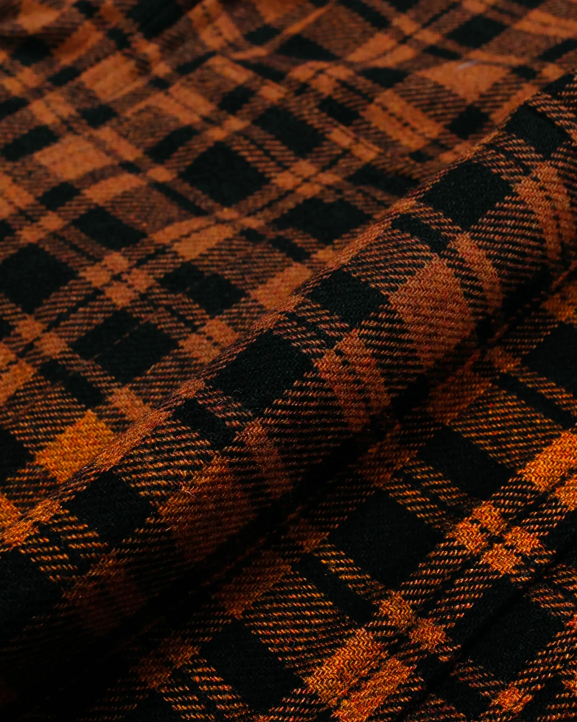 Beams Plus Fish-Hunting Jacket British Wool Tweed Orange