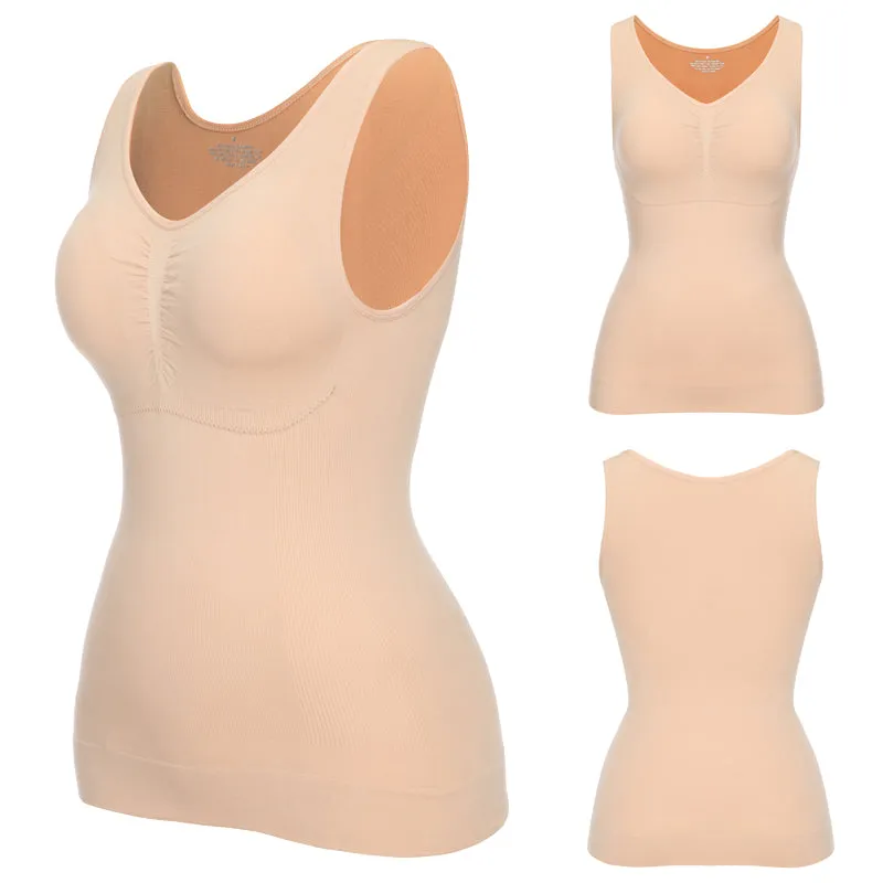 Camisole Padded Compression Shape Wear Tank Top