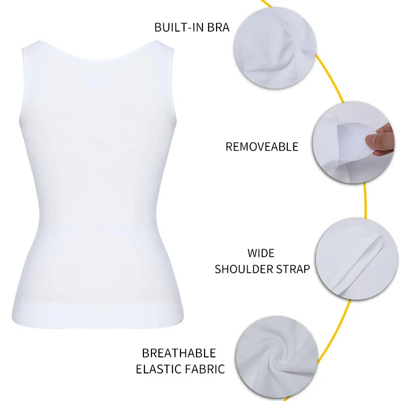 Camisole Padded Compression Shape Wear Tank Top