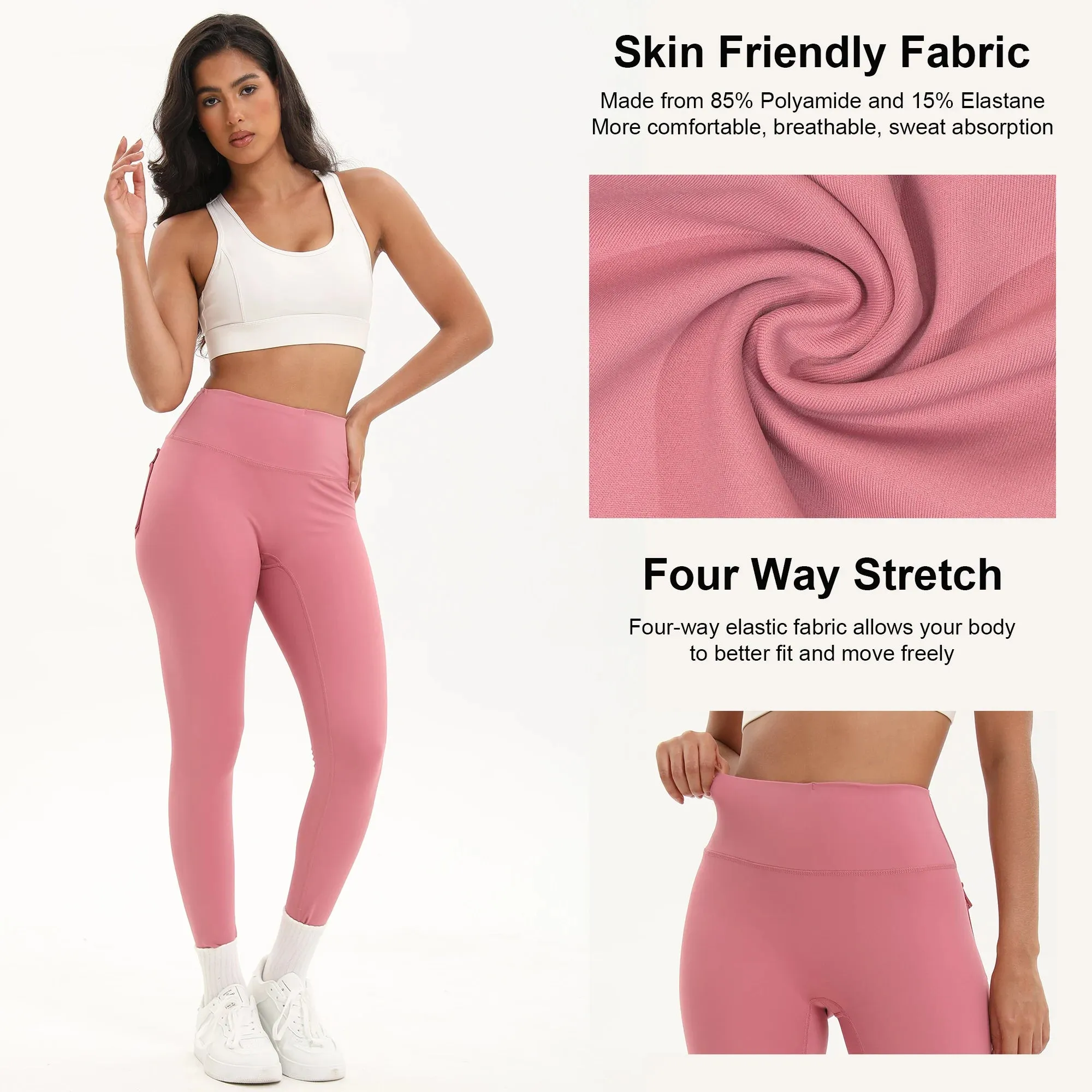 Cargo Wind Fitness Pants Women With Pocket Sports Leggings Stretch High Waist Peach Hip Yoga Pants Long Pants To Wear