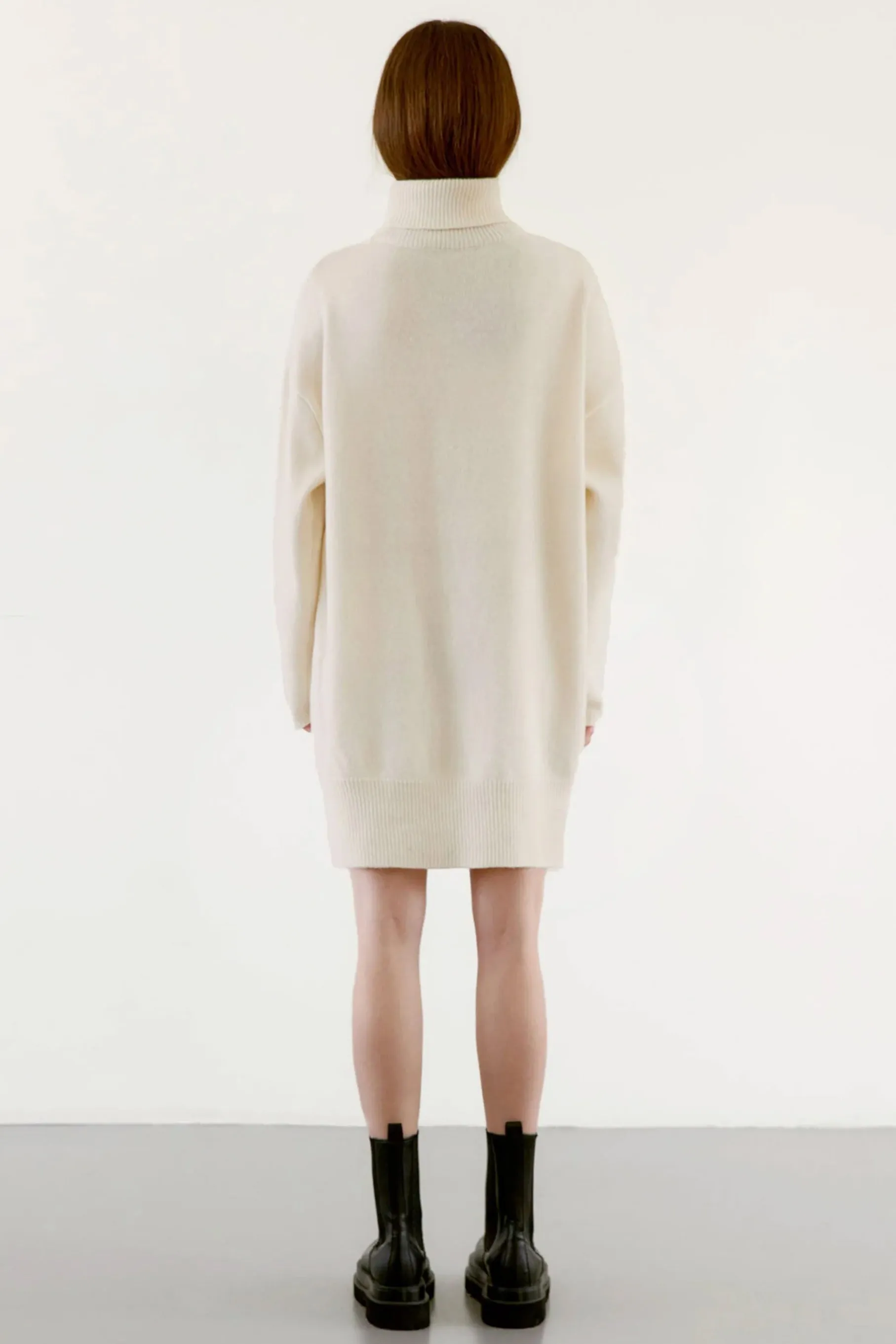 Cashmere Turtle Neck Sweater Dress