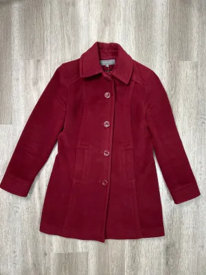 Coat Peacoat By Liz Claiborne In Red, Size: S