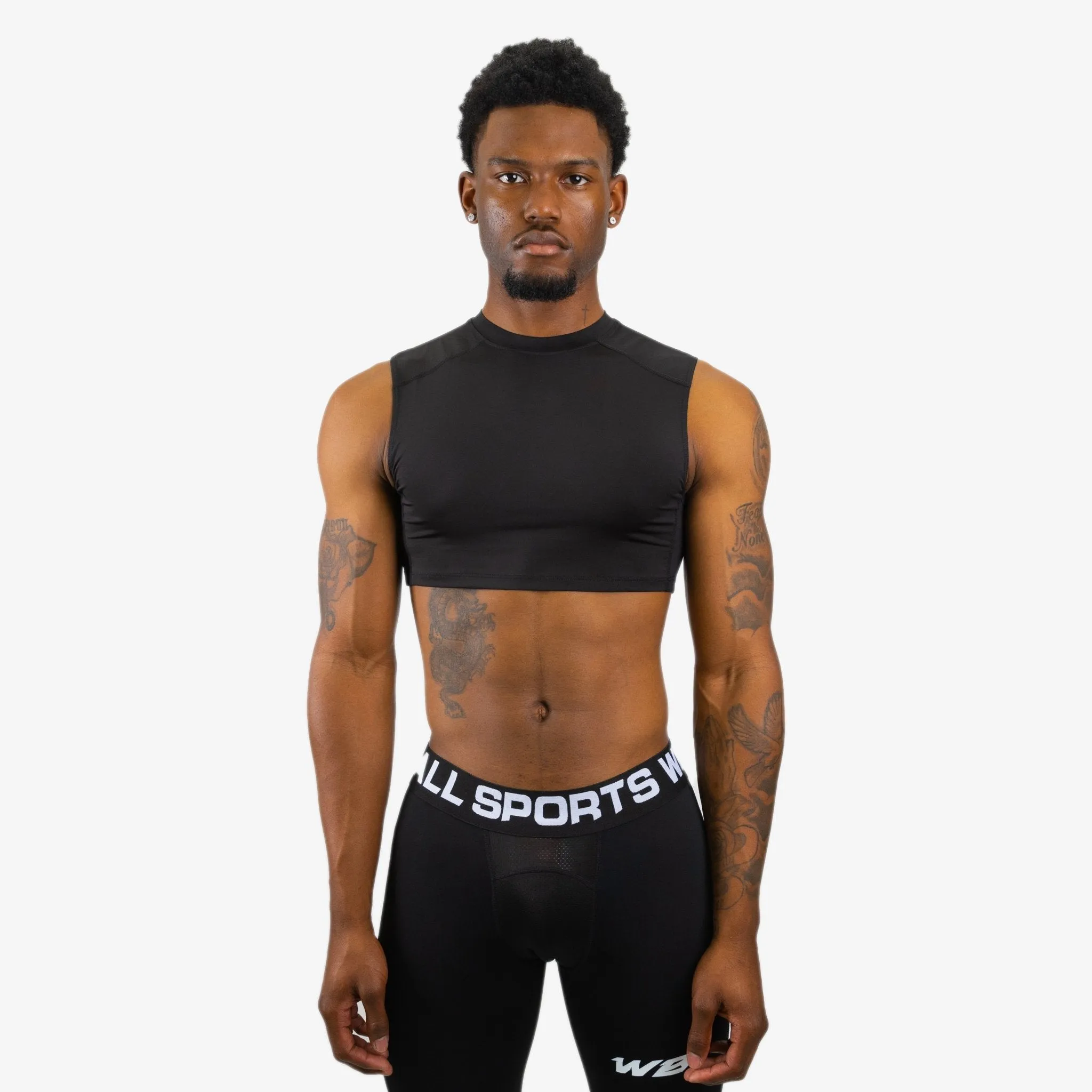 COMPRESSION CROP TANK TOP (BLACK)