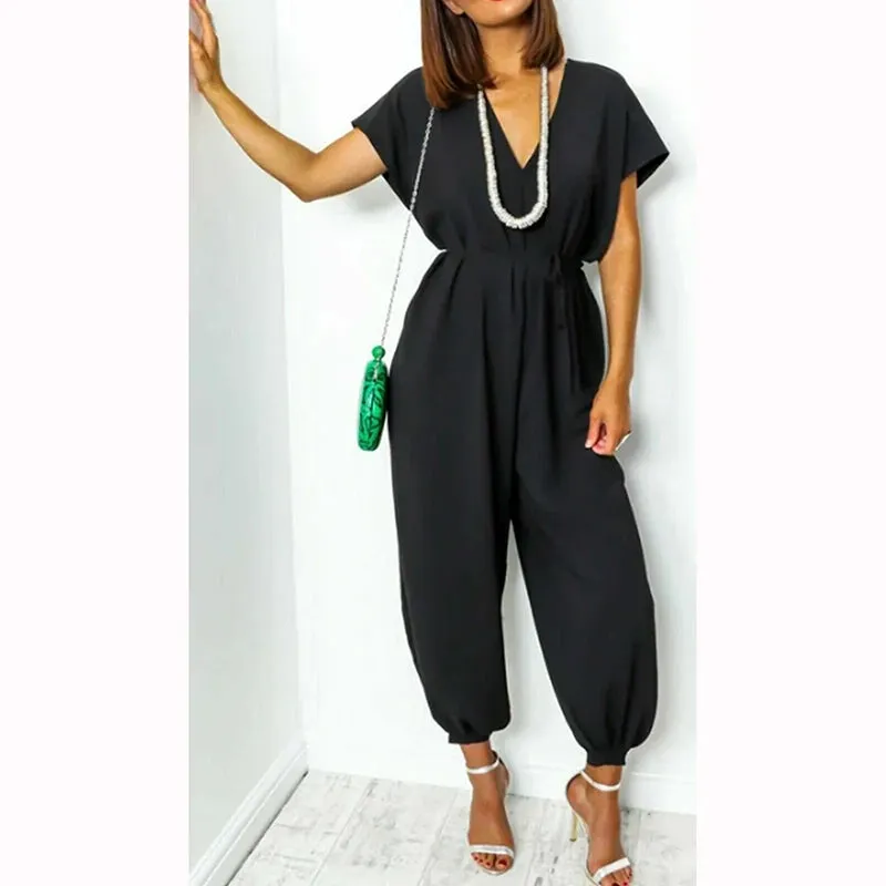 Elegant Short Sleeve Jumpsuit