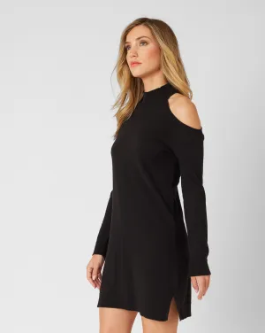 FINAL SALE - Cold Shoulder Mock Neck Sweater Mini Dress