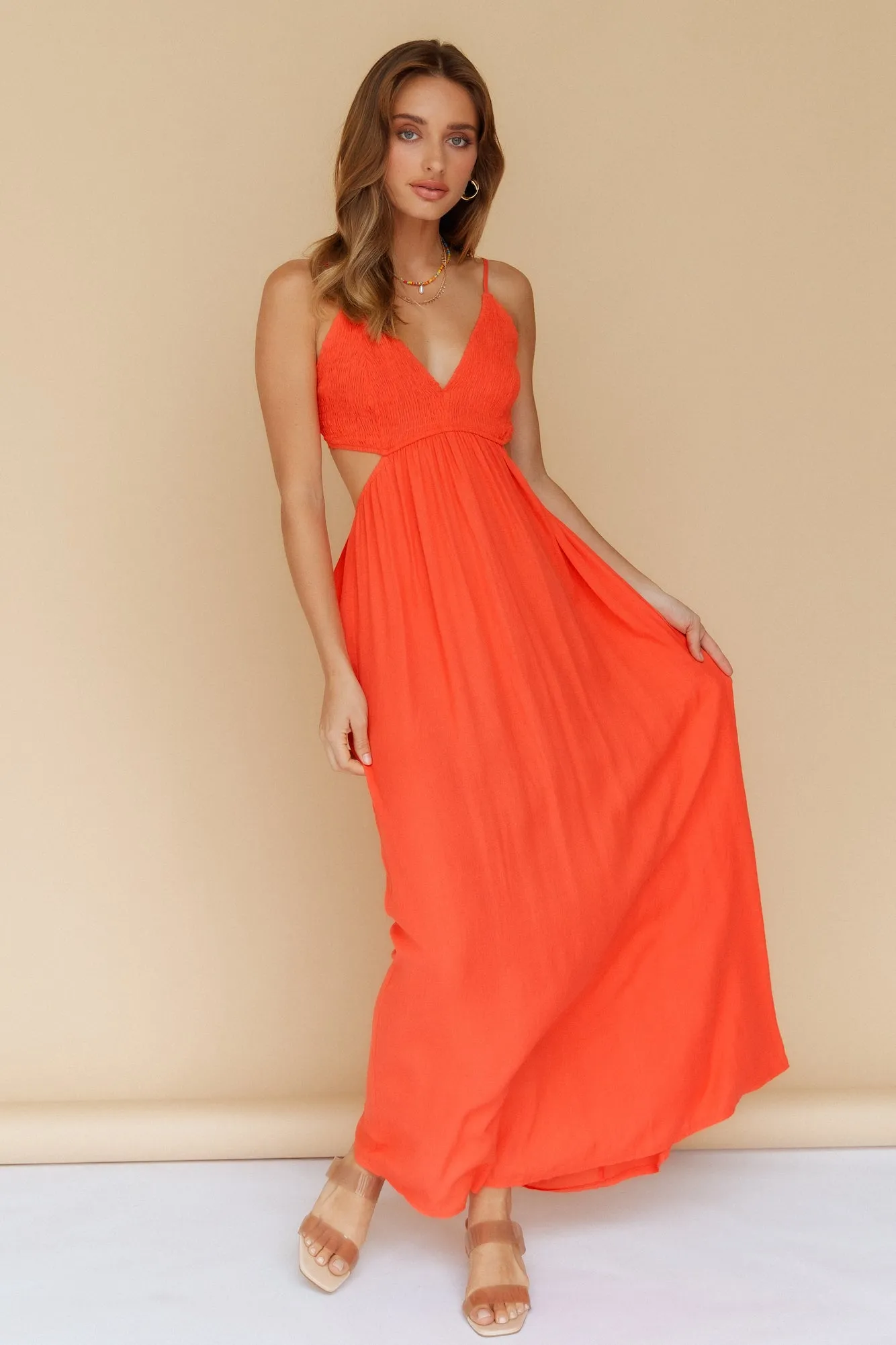 For So Long Maxi Dress Orange