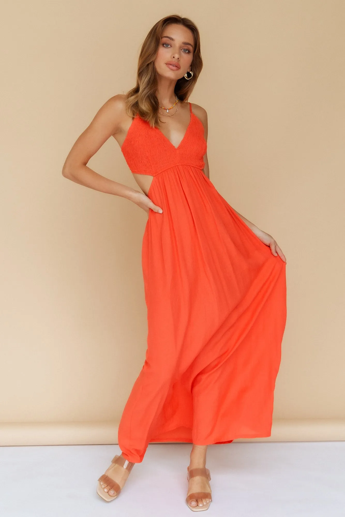 For So Long Maxi Dress Orange