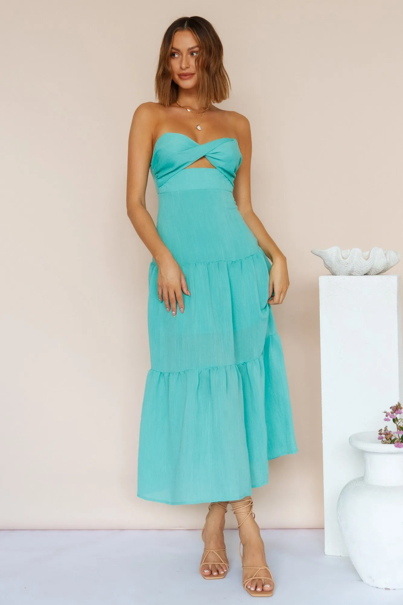 Free Falling Maxi Dress Green