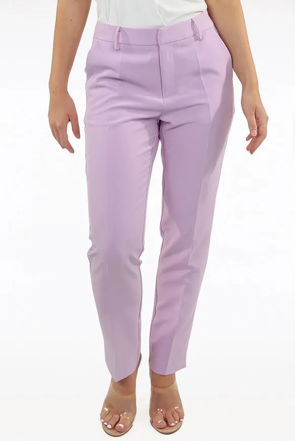 High Waist Cigarette Pants Lilac