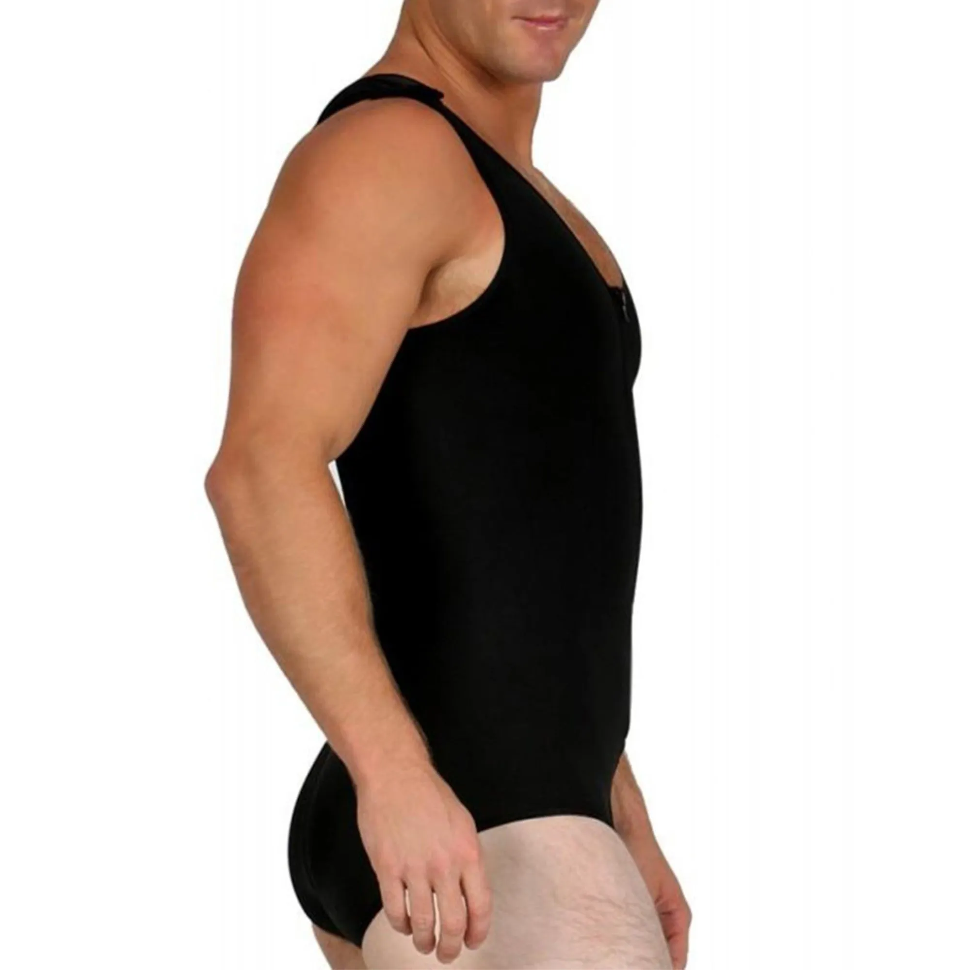 InstantRecoveryMD Men's Compression Post-Surgical Tank Bodysuit MD308