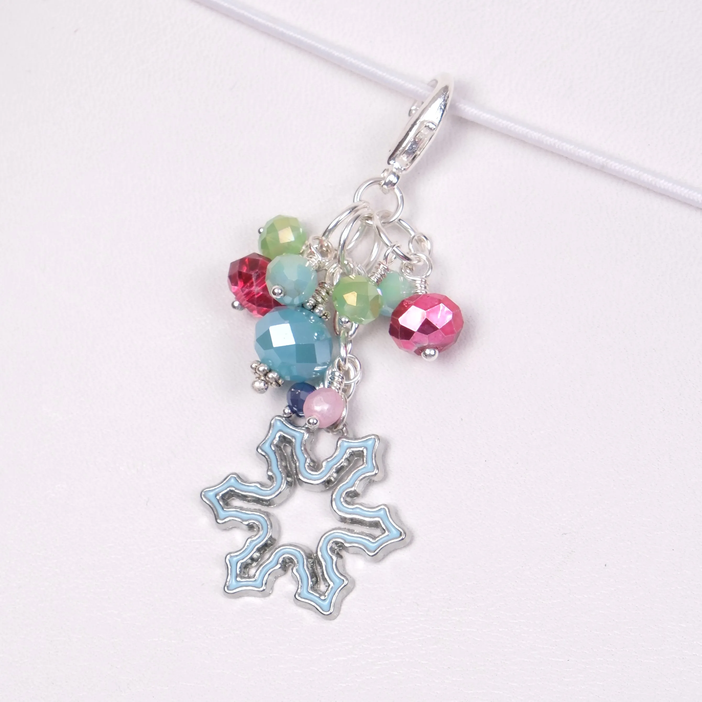 Let It Snow Enamel Snowflake Dangle Planner Clip or Charm