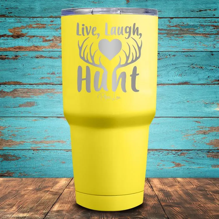 Live Laugh Hunt Coated Drinkware