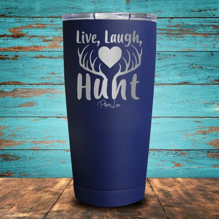 Live Laugh Hunt Coated Drinkware