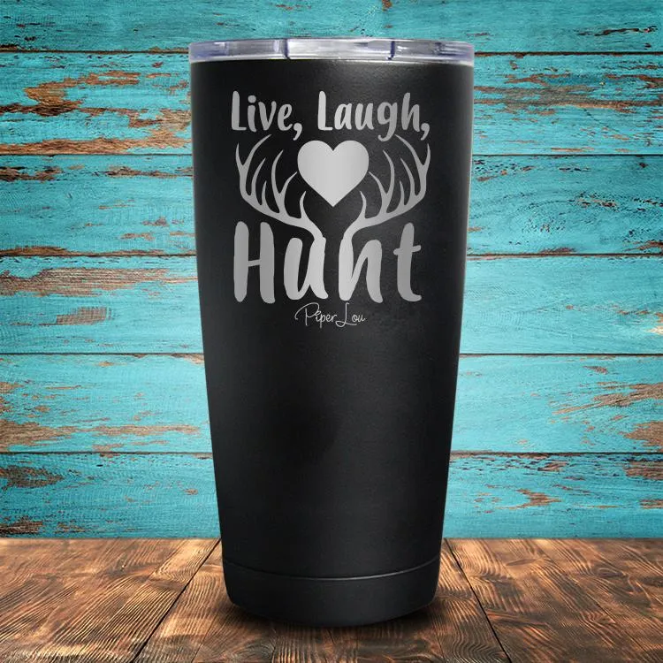 Live Laugh Hunt Coated Drinkware