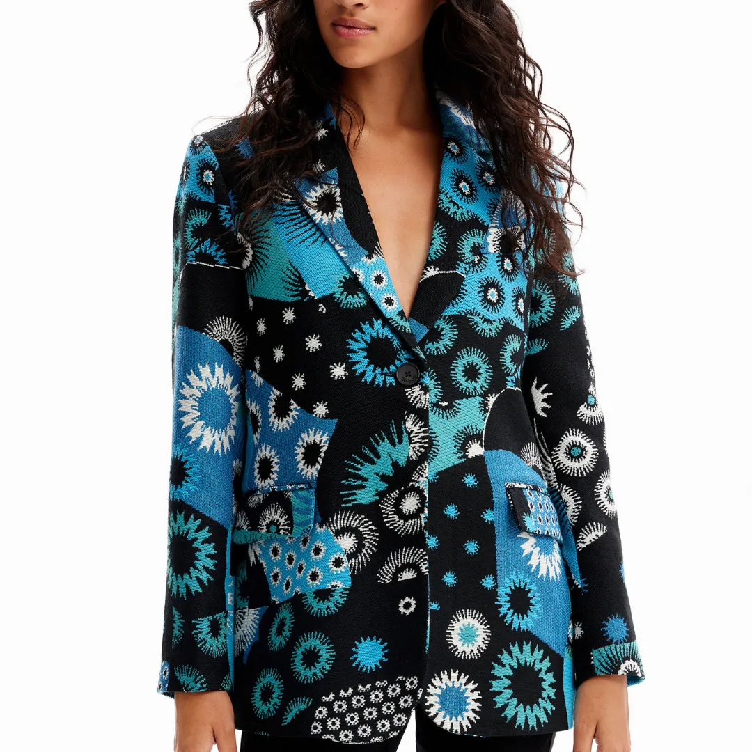 Patchwork Jacquard Blazer