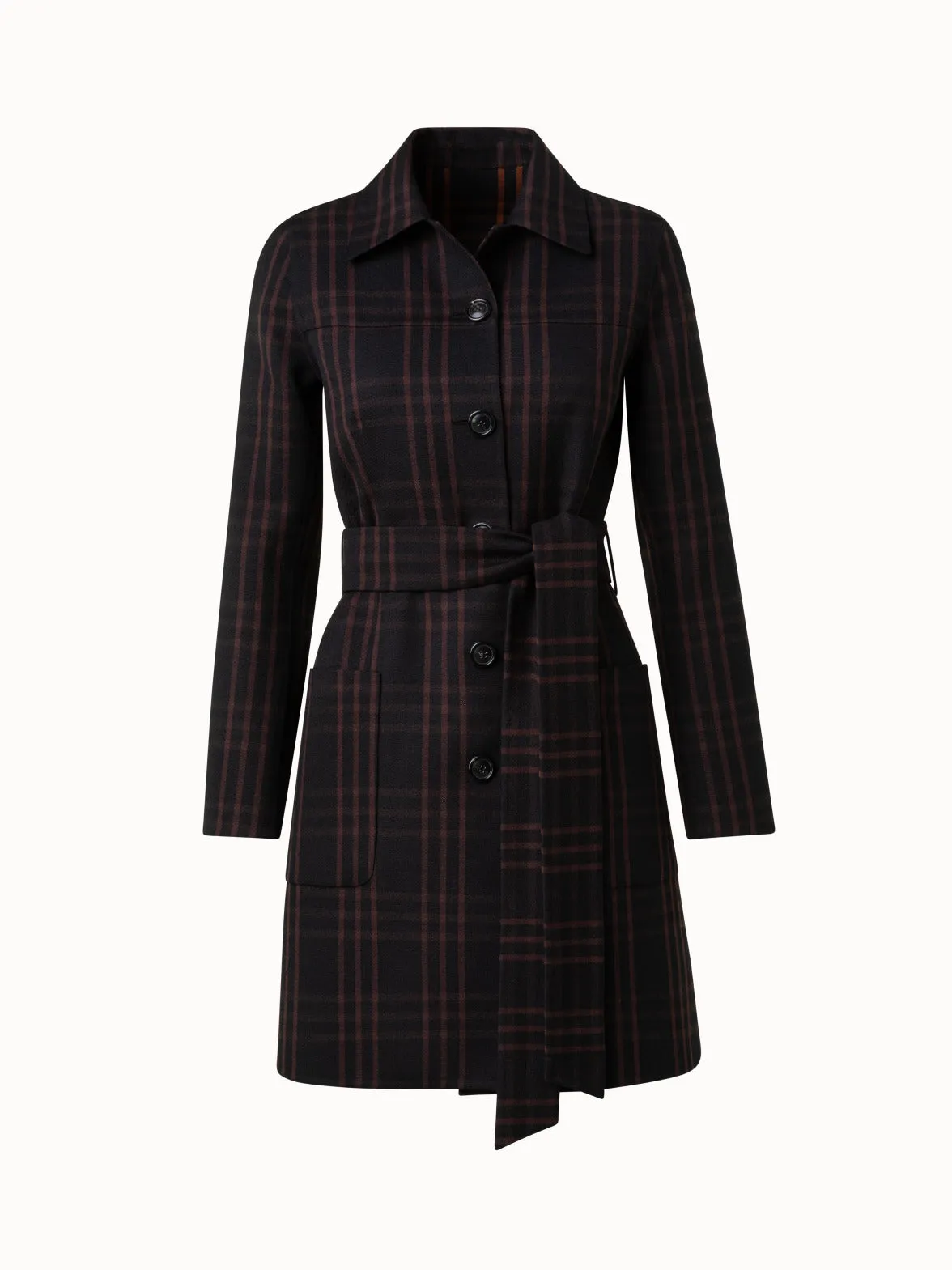 Reversible Wool Double-Weave Peacoat