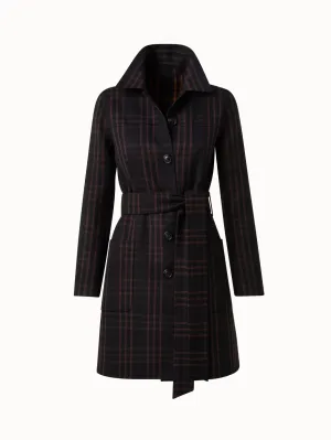 Reversible Wool Double-Weave Peacoat