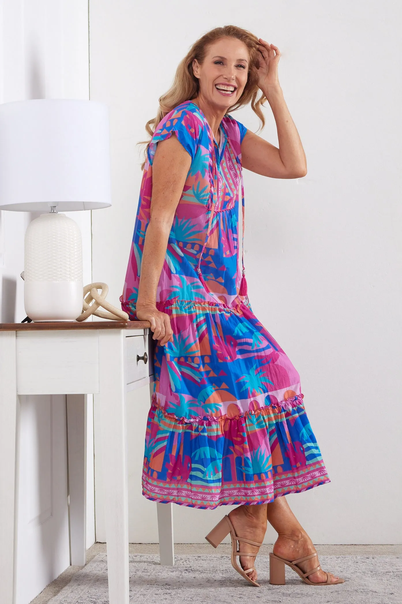 Rowanna Maxi Dress - Bright Royal Fuchsia