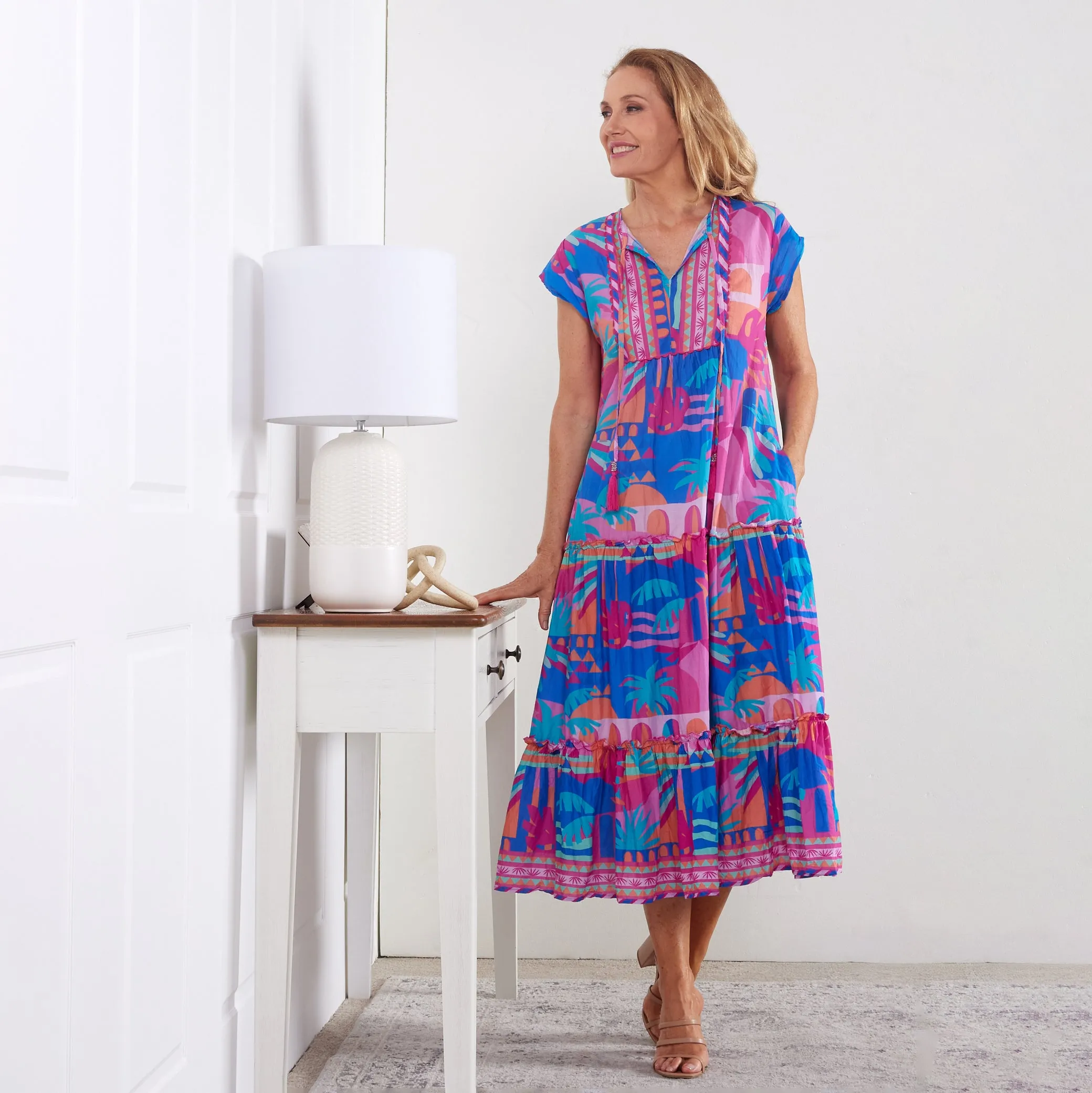 Rowanna Maxi Dress - Bright Royal Fuchsia