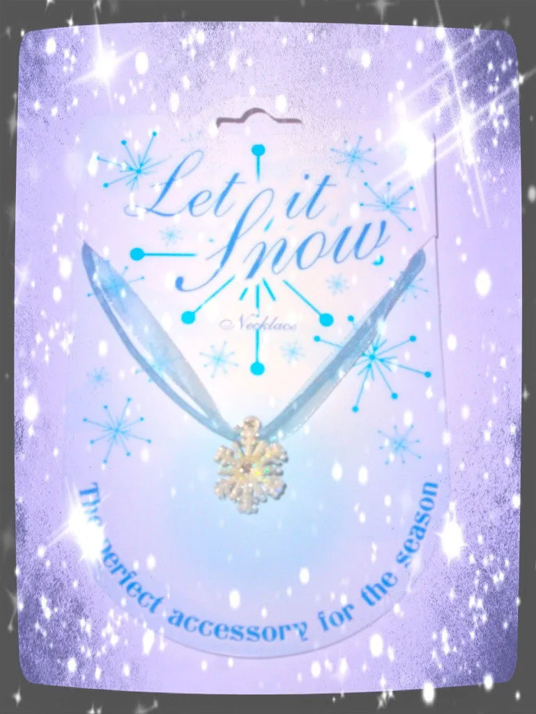 Sterling Silver Snowflake Let it Snow Necklace