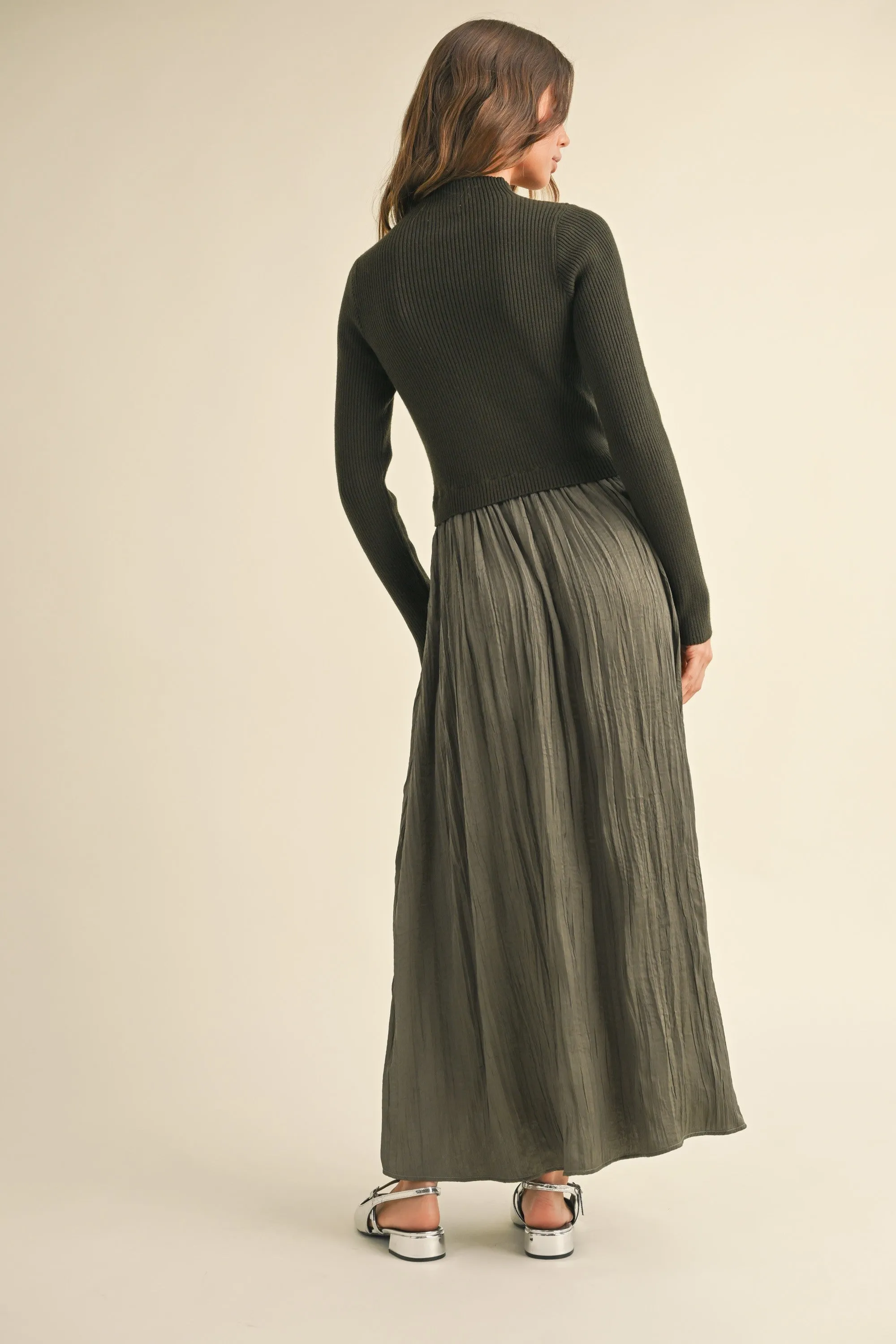 Sweater Combo Maxi Dress