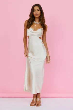 Wake Up To Paradise Maxi Dress Champagne