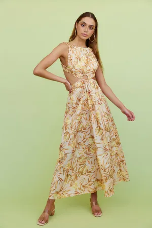 Walking On The Moon Maxi Dress Yellow