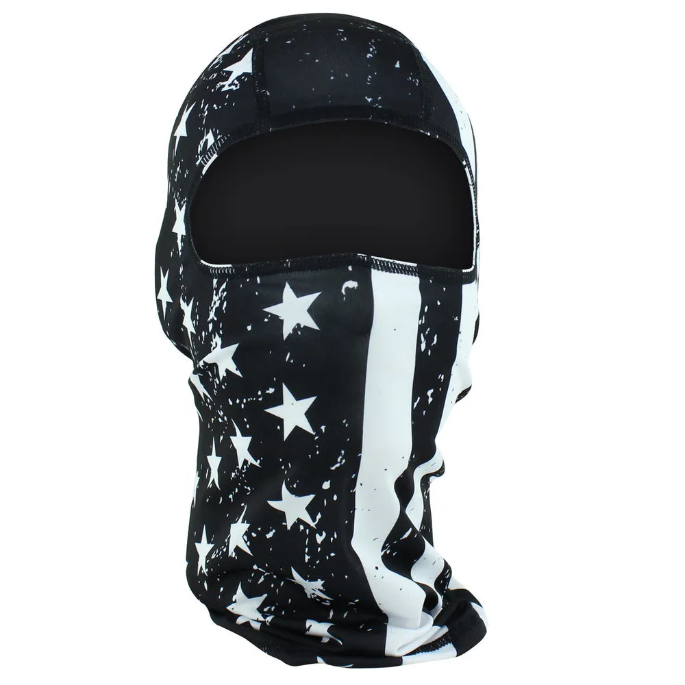 WBP091- ZAN® Balaclava- Polyester- B&W Flag