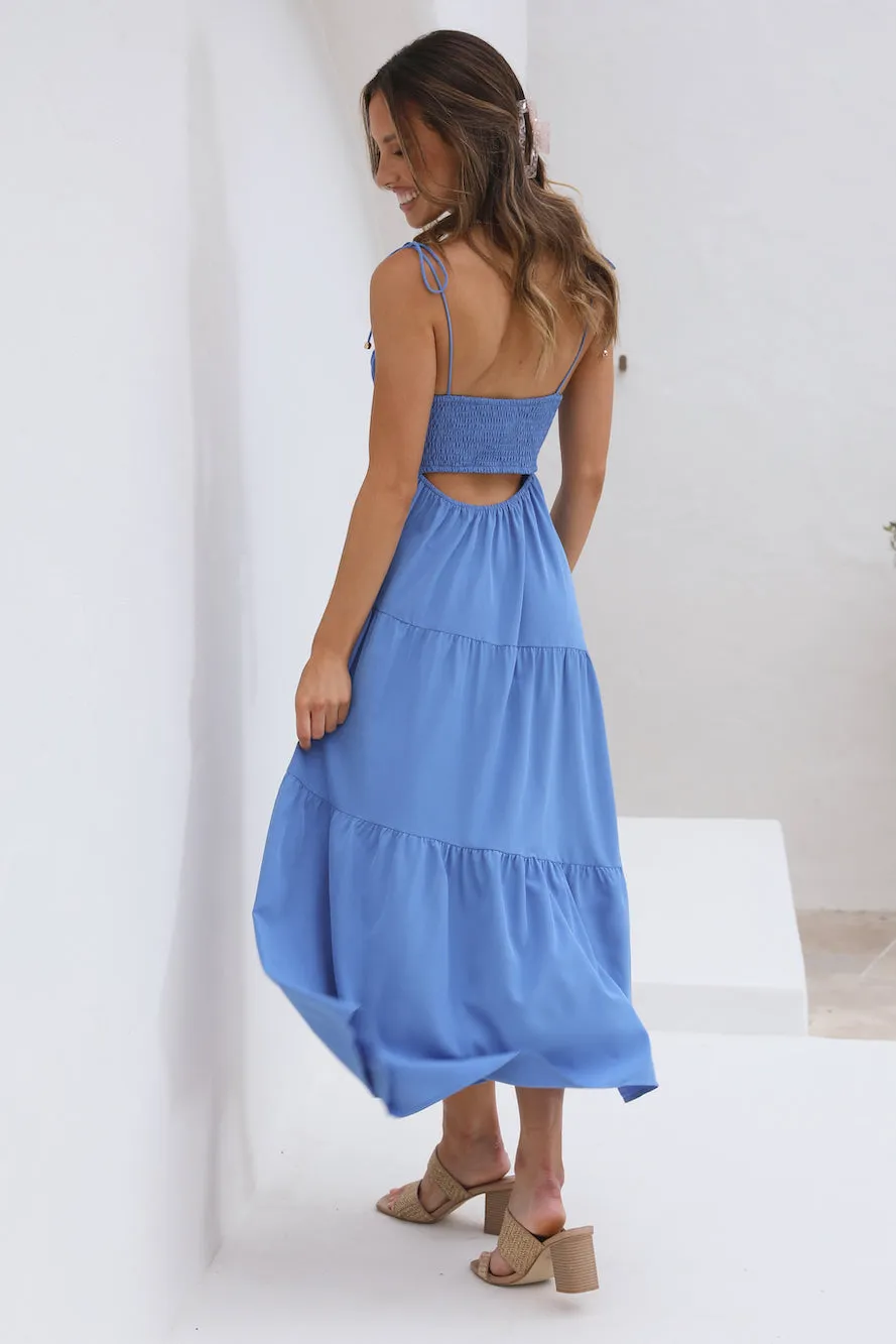 Wild Breeze Maxi Dress Blue