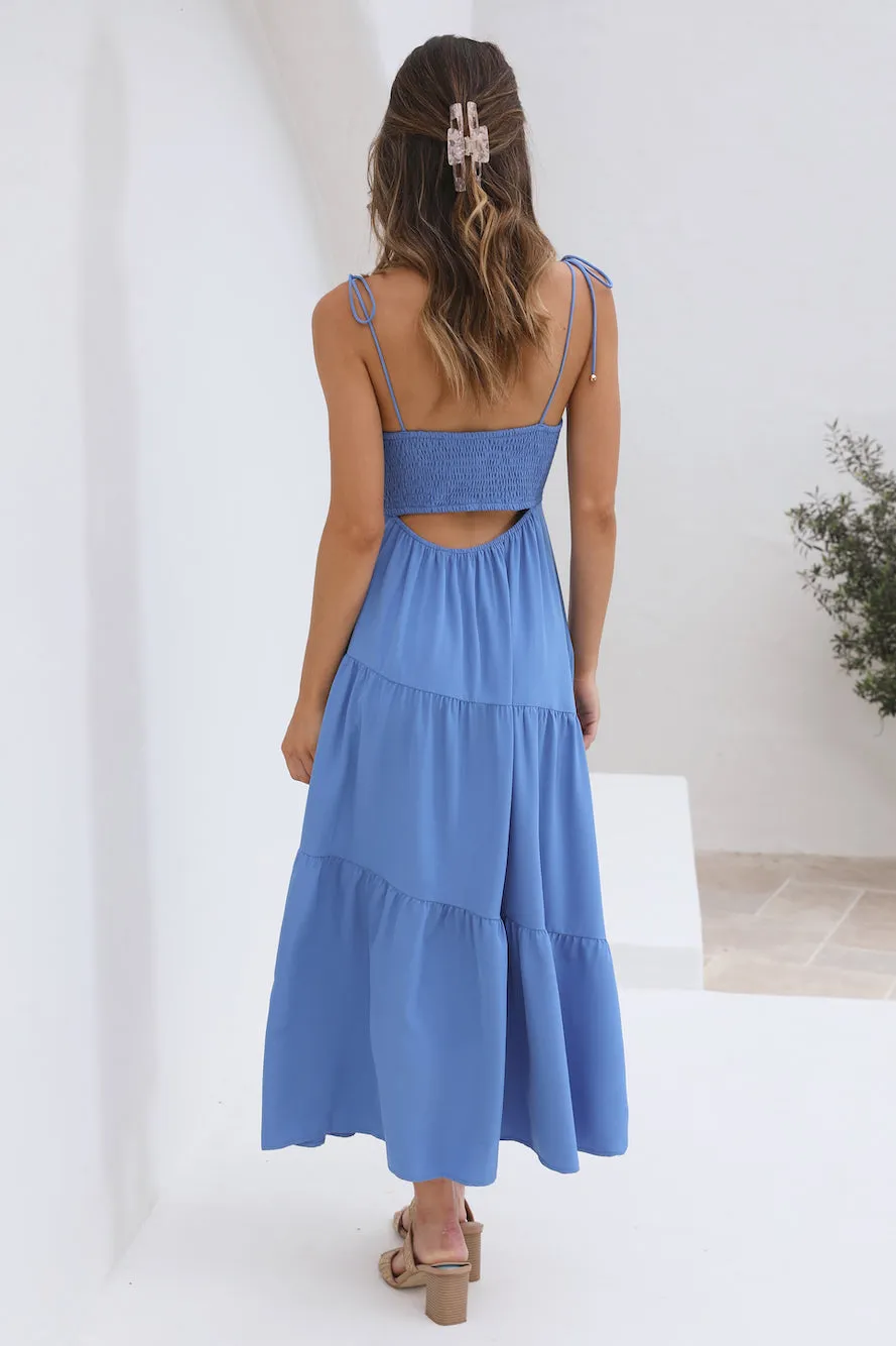 Wild Breeze Maxi Dress Blue