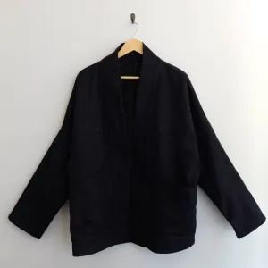 XL Black with Blue Stitching Anoushka Jacket LM155